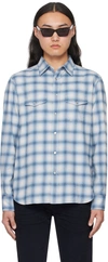 Tom Ford Blue Degrade Shirt In Combo Blue