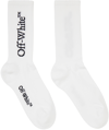 Off-white White Big Logo Bookish Mid Calf Socks In White