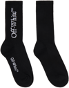 OFF-WHITE BLACK BIG LOGO BOOKISH MID CALF SOCKS