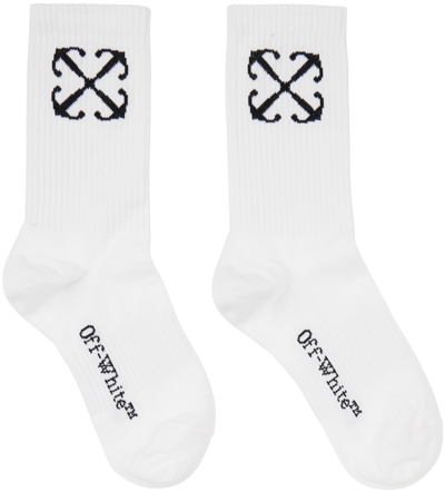 Off-white White Arrow Socks In White No Colour