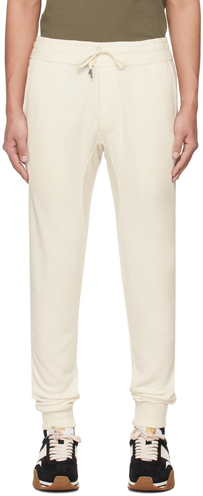 Tom Ford Off-white Lightweight Sweatpants In Ivory