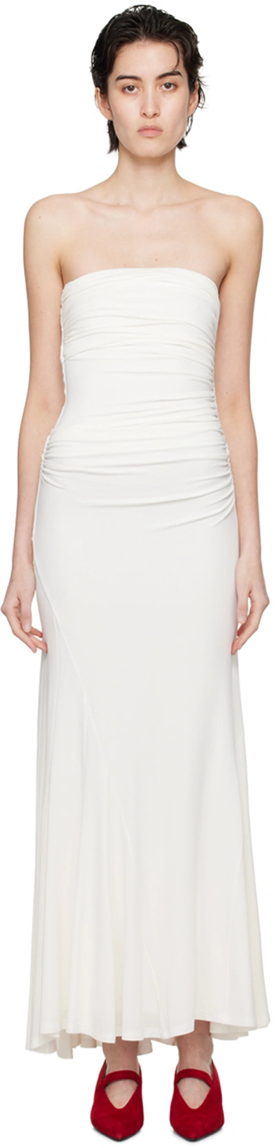 Tove Rayssa Strapless Jersey Maxi Dress In Ivory