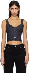 DOLCE & GABBANA INDIGO CUMBER EVLOX DENIM CAMISOLE