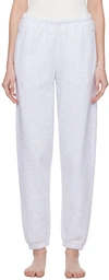 SKIMS GRAY COTTON FLEECE CLASSIC JOGGER LOUNGE PANTS