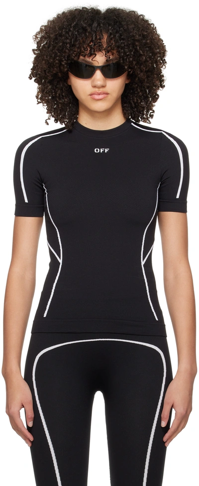Off-white Athletic Logo Seamless T-shirt In Black