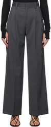 Filippa K Darcey Wide-leg Trousers In 1444 Dark Grey Melan