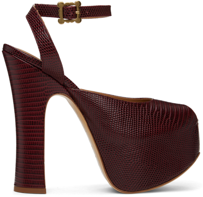 Vivienne Westwood Burgundy Vargas Elevated Platform Sandals In 233-loo4g-i401 Burgu