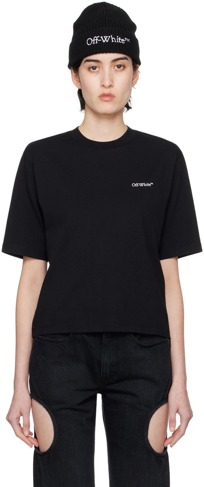 Alexander Mcqueen Off-white Scratch Arrow T-shirt In Black,multicolor
