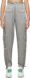 GANNI GRAY WASHED TROUSERS