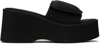 Courrèges Courregès Black Stretch Polyester Blend Scusa Wave Slippers In Black