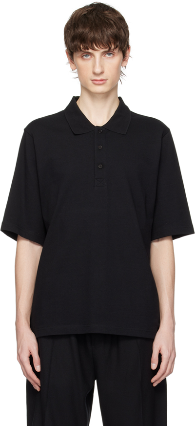 Filippa K 短袖网面polo衫 In Black