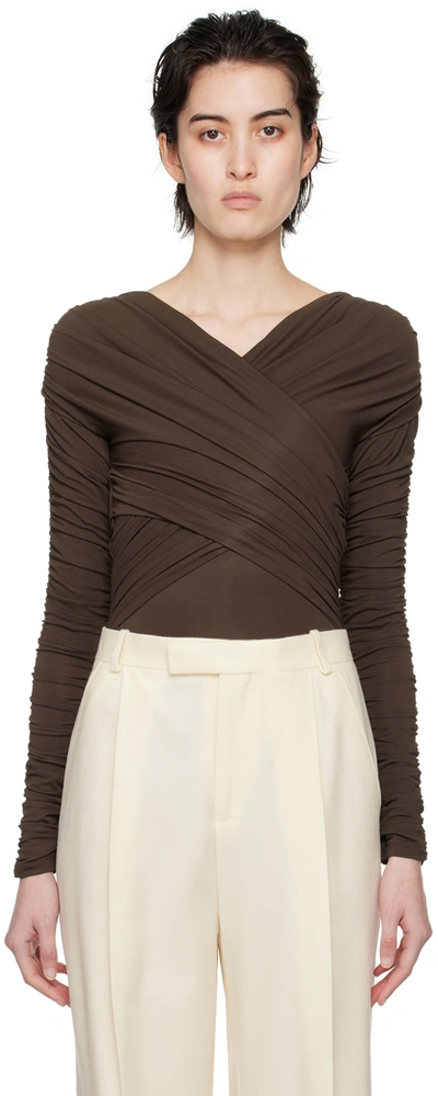 Tove Brown Joni Bodysuit In Chocolate