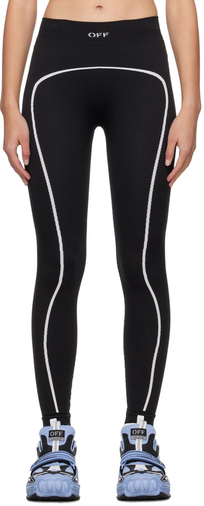 OFF-WHITE BLACK SEAMLESS LEGGINGS