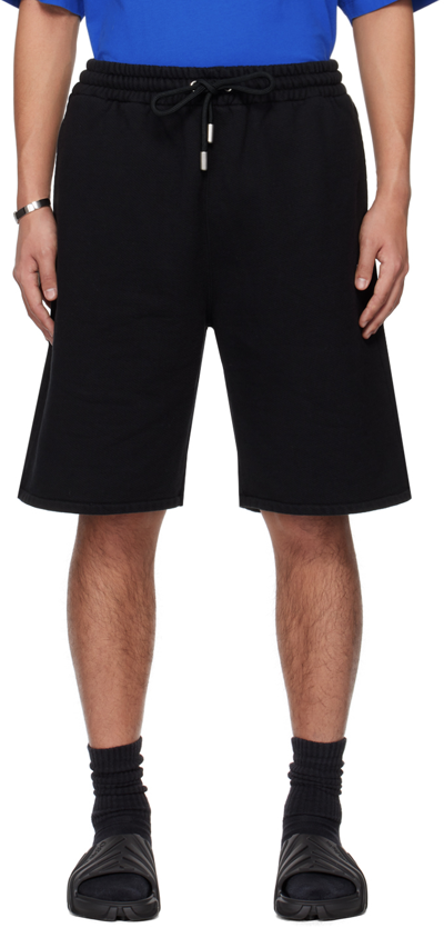 Off-white Black Cornely Diags Shorts In Black Whit