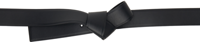 Acne Studios Knot-detail Leather Belt In Black