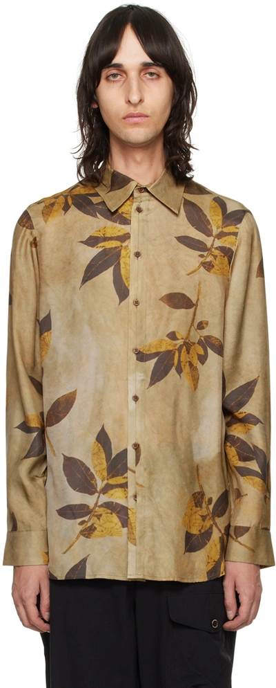 Uma Wang Printed Shirt In Brown