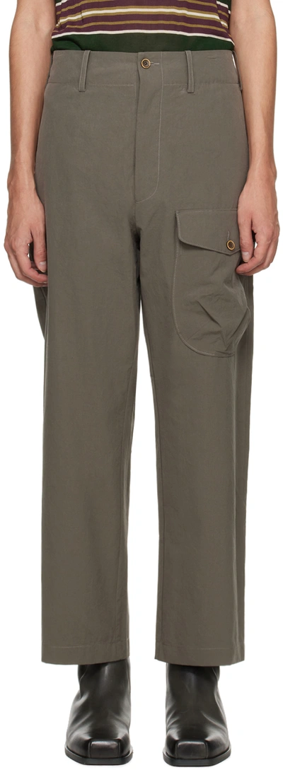 Uma Wang Gray Paxton Cargo Pants In Uw890 Dark Grey