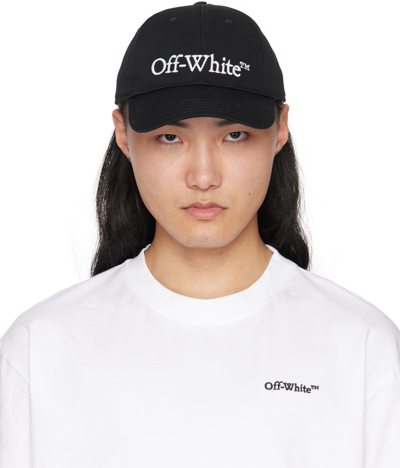 Off-white Black Bookish Drill Cap In Black White