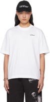 Off-white Embroidered Tattoo Arrow Skate Crewneck T-shirt In White Black