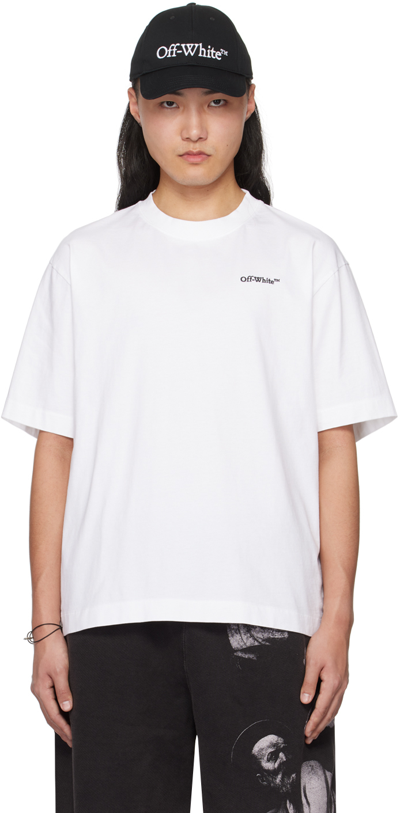 Off-white Tattoo Arrow Skate Cotton T-shirt In Blanco