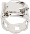 Acne Studios Silver Buckle Ring In Aae Silver