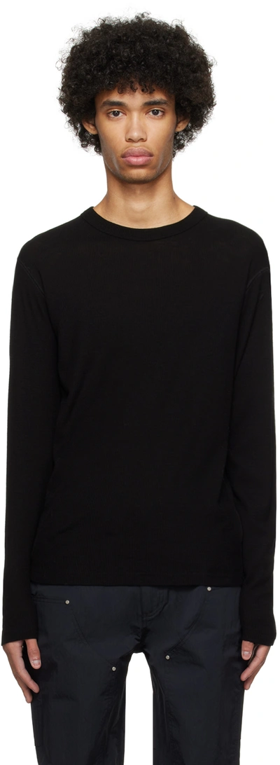 Berner Kuhl Black Base Long Sleeve T-shirt In 009 Black