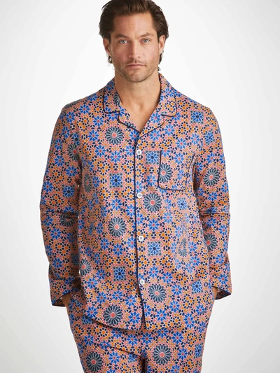 Derek Rose Men's Modern Fit Pyjamas Ledbury 69 Cotton Batiste Multi