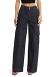 Ag High Rise Wide Leg Cargo Trouser Jeans In Prince St In Prince St