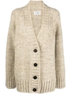 Maison Margiela Oversized Alpaca Wool-blend Cardigan In Military Green