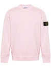 Stone Island Sweatshirt With Logo Patch In Pink