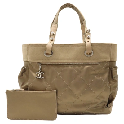 Pre-owned Chanel Biarritz Gold Leather Tote Bag ()