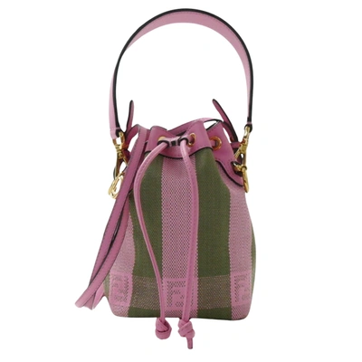 Fendi Mon Trésor Pink Canvas Shopper Bag ()