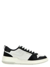 Ferragamo Dennis Leather Sneakers In Black