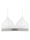 Versace Ribbed Stretch-cotton Soft-cup Triangle Bra In White