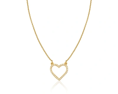Ariana Rabbani Diamond Heart Necklace Yellow Gold