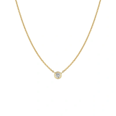 Ariana Rabbani Diamond Solitaire Necklace Yellow Gold