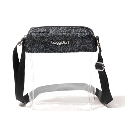 Baggallini Clear Stadium Explorer Crossbody In Midnight Blossom