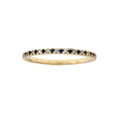 ARIANA RABBANI DIAMOND & SAPPHIRE ETERNITY RING WHITE GOLD