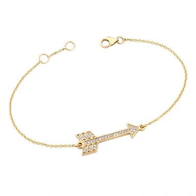 Ariana Rabbani Diamond Arrow Bracelet Yellow Gold