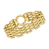 Ross-simons 14kt Yellow Gold Panther-link Bracelet In Gold
