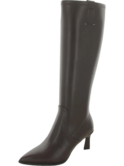 Sarto Franco Sarto Daytona Womens Faux Leather Heels Knee-high Boots In Grey