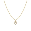 ARIANA RABBANI DIAMOND OPEN HEART NECKLACE YELLOW GOLD