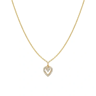 Ariana Rabbani 14k 0.15 Ct. Tw. Diamond Open Heart Necklace In Gold