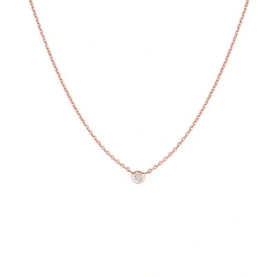 Ariana Rabbani Diamond Solitaire Necklace (small) Rose Gold In Multi