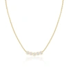 Ariana Rabbani Five Horizontal Diamond Necklace Yellow Gold In Gold