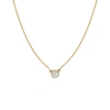 ARIANA RABBANI DIAMOND SOLITAIRE WITH PAVE DIAMONDS NECKLACE YELLOW GOLD