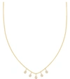 ARIANA RABBANI FIVE BEZEL-SET DIAMOND DANGLE NECKLACE YELLOW GOLD