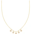 ARIANA RABBANI FIVE DANGLE DIAMOND DISC NECKLACE YELLOW GOLD