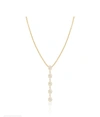 Ariana Rabbani Five Vertical Diamond Necklace Yellow Gold In Gold