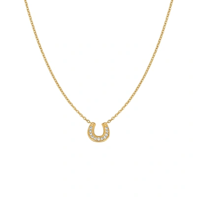 Ariana Rabbani 14k Diamond Horseshoe Necklace In Gold